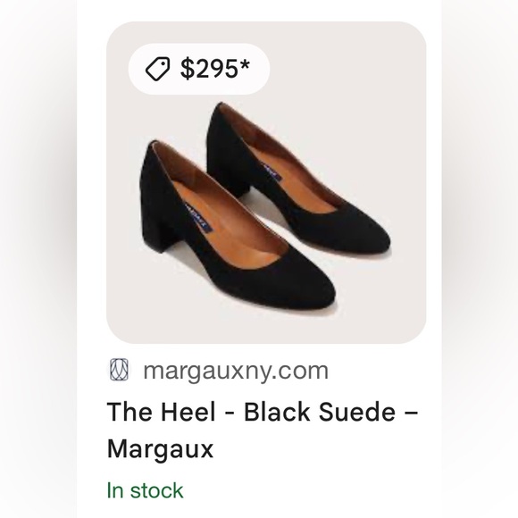 Margaux The Heel Suede Pumps Block Heel Almond Toe Work Office Minimal - Picture 2 of 15